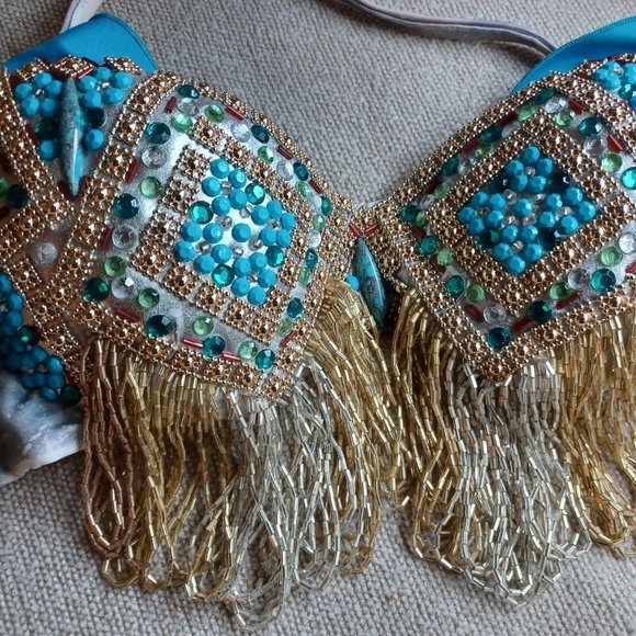 Handcrafted Belly Dance Costume Sets and Hip Scarves for Sale - Picture 3 of 15